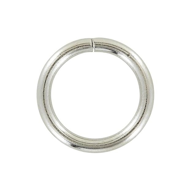 1/2″ Shiny Nickel,  Split Round Ring, Steel, #A-3-NP
