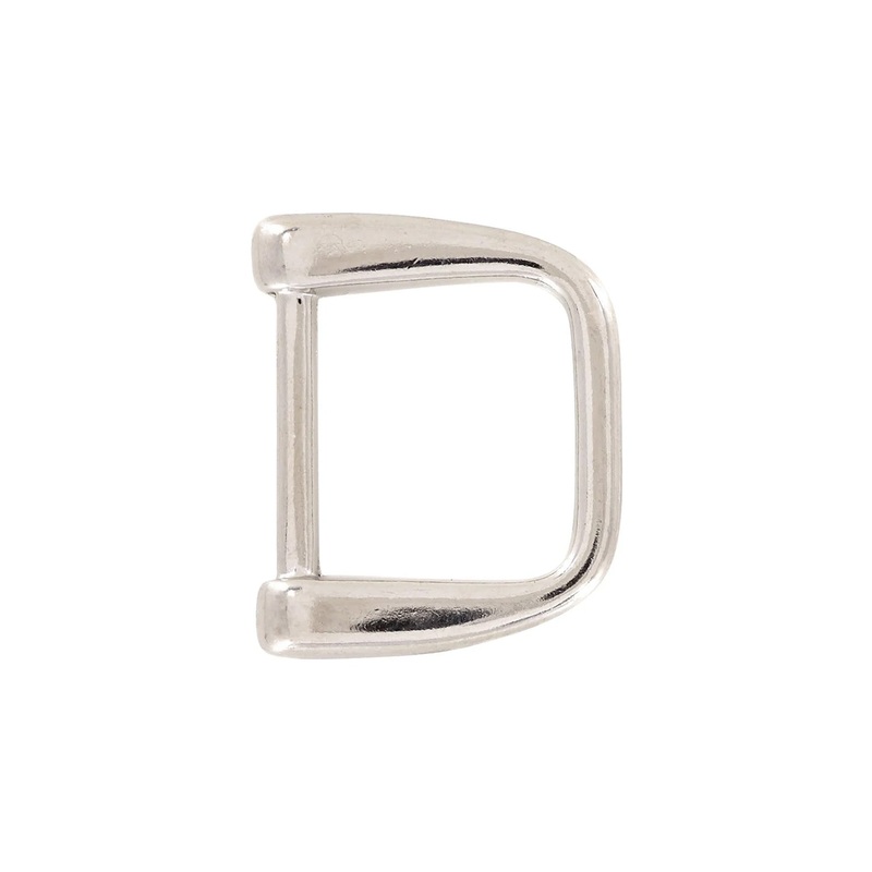 1″ Shiny Nickel, Solid D Ring, Zinc Alloy, #P-2503