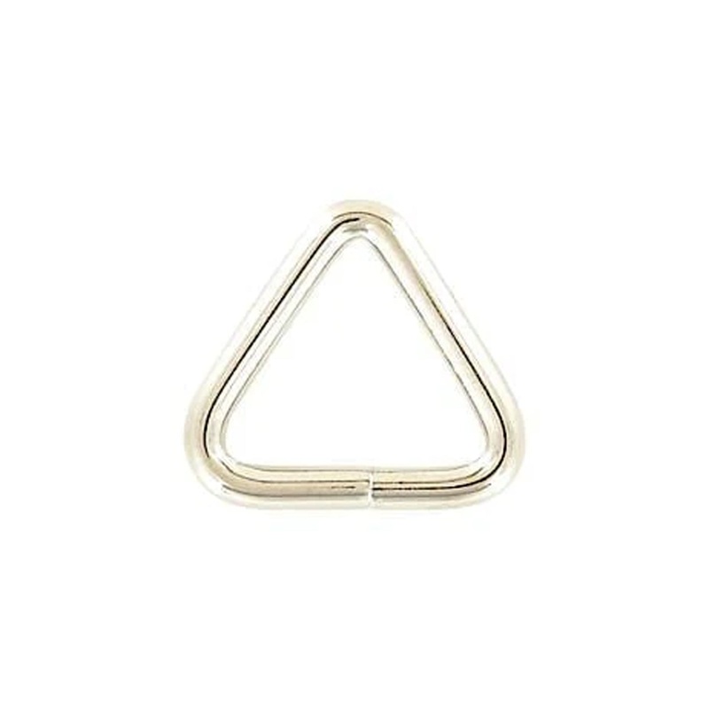 1″ Shiny Nickel, Welded Triangle Ring, Steel, #P-2375-NP