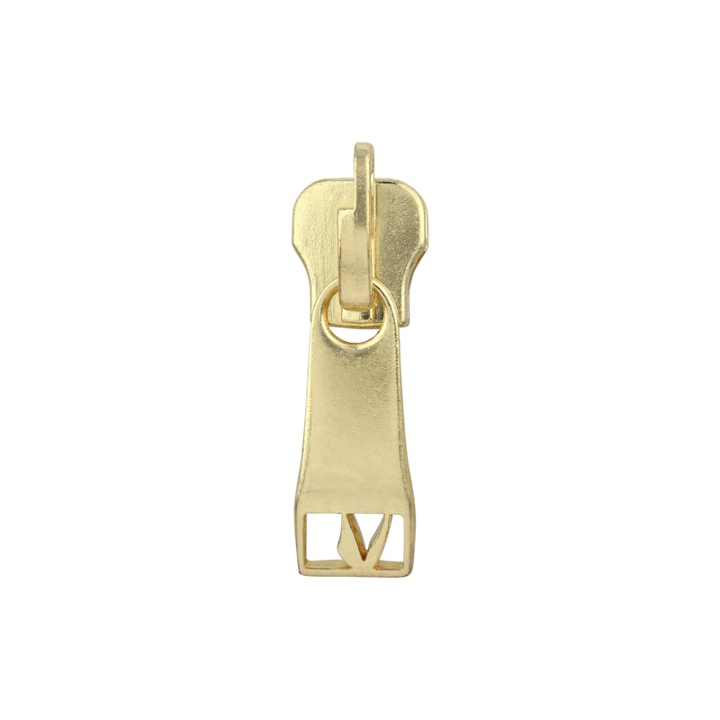 #10 Brass, Coil, Semi-Swivel Padlock Zipper Slider, Zinc Alloy, #ZS-7-BP