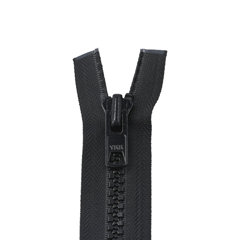 #10 Vislon, Black, 36″ YKK Separating Jacket Zipper, Plastic, #10VF-36-BLK