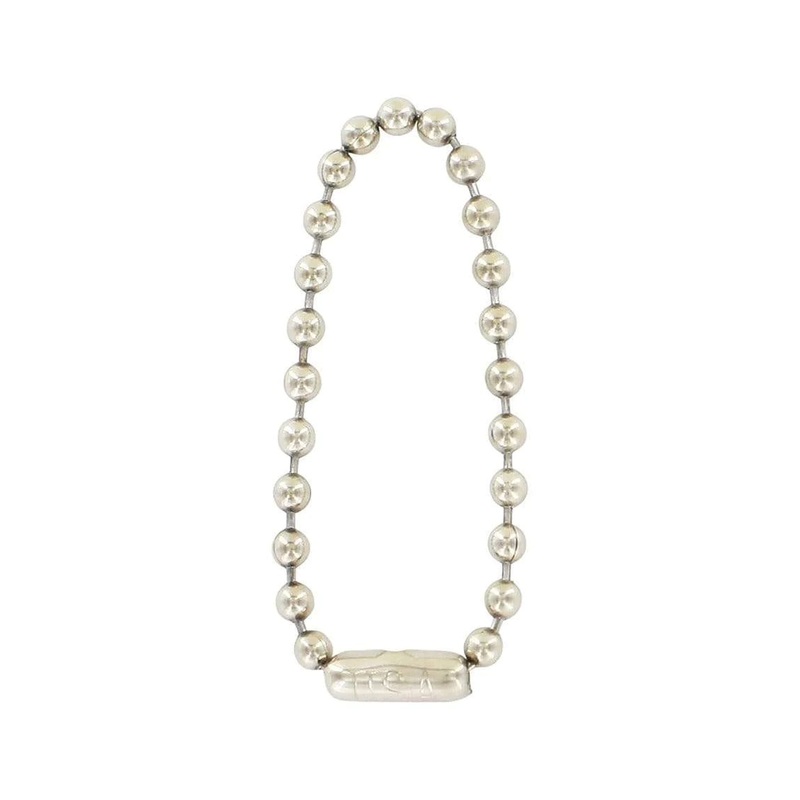 4 1/2″ Nickel, Beaded Key Chain, Steel, #BKC-4-1-2-NP