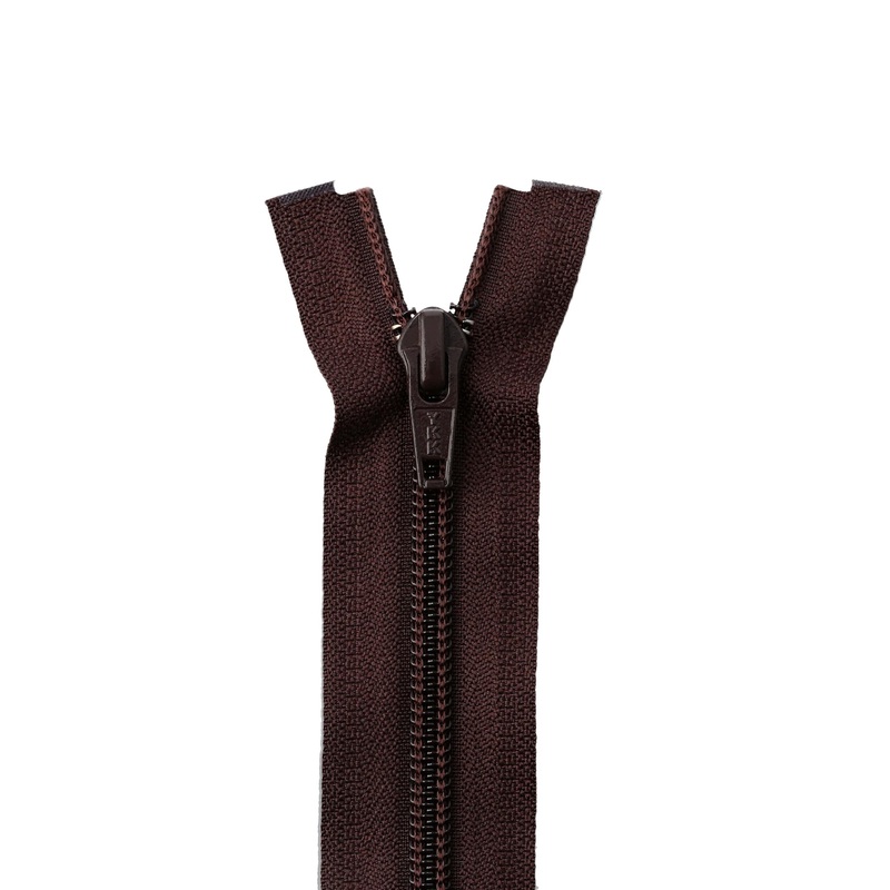 #5 Coil, Brown, 30″ YKK Separating Jacket Zipper, Nylon, #5CF-30-BRO