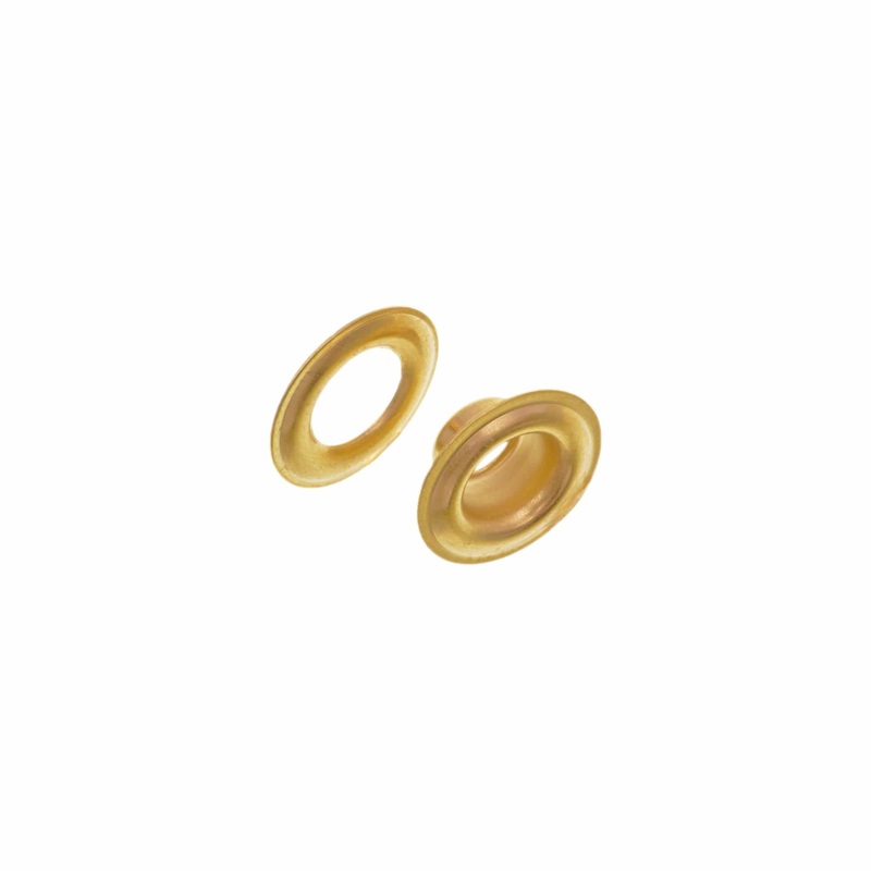#0 Brass, Gromet with Washer, Solid Brass – 12 pk, #GROM-0-SB