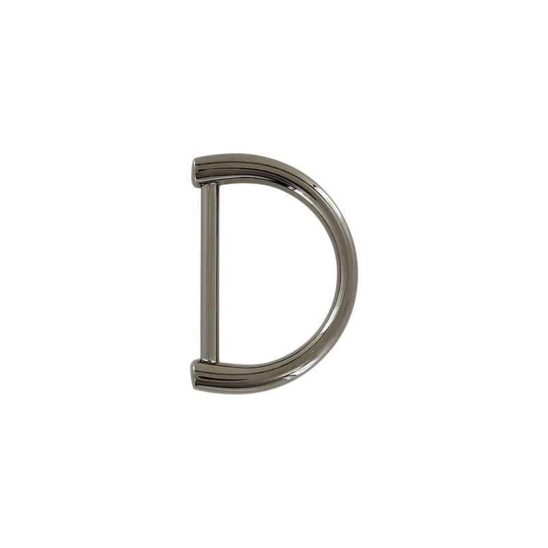 1 1/2″ Shiny Gunmetal, D-Ring Handle Loop, Zinc Alloy, #P-3166-GUNM