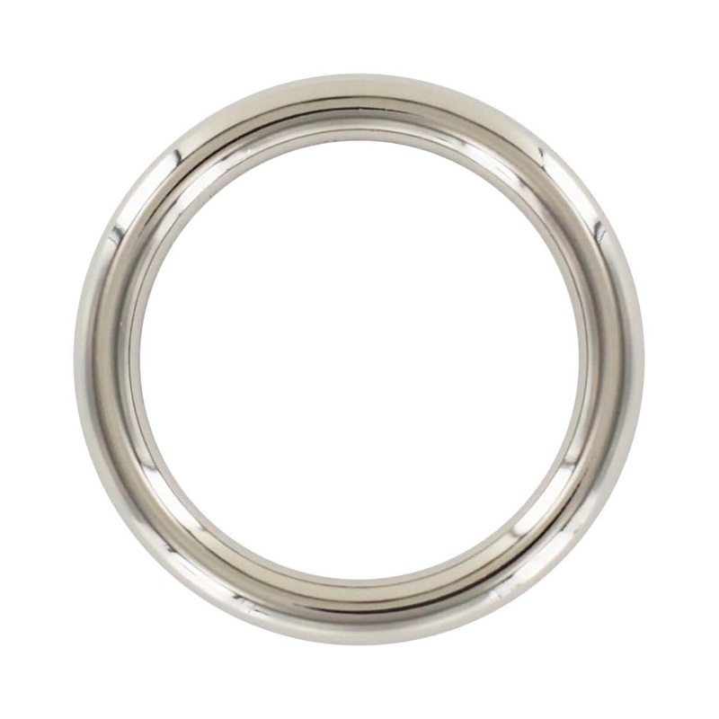 1 1/2″ Shiny Nickel, Cast Round Ring, Zinc Alloy, #P-2772-NIC