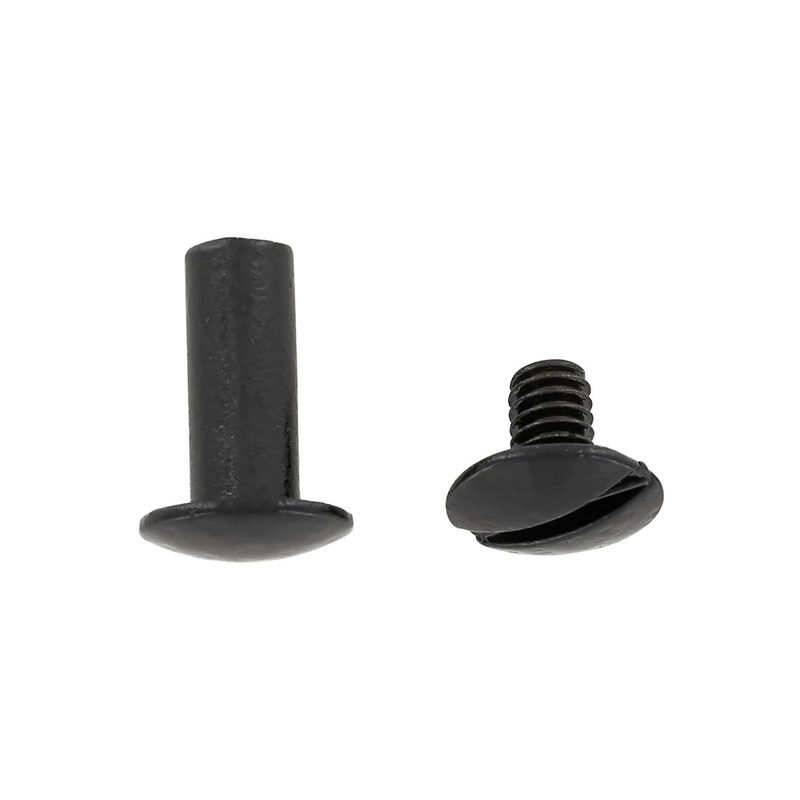 1/2″ Glossy Black, Chicago Screw, Solid Brass PK10, #L-156-1-2BLK