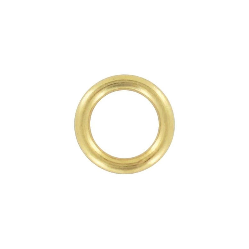 1/2″ Shiny Brass, Cast Round Ring, Zinc Alloy, #P-2717-BP