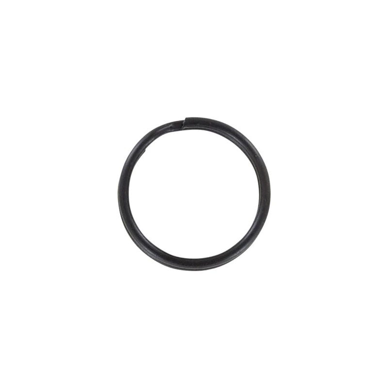 1″ Matte Black, Split Key Ring, Steel, #L-199-1BLK