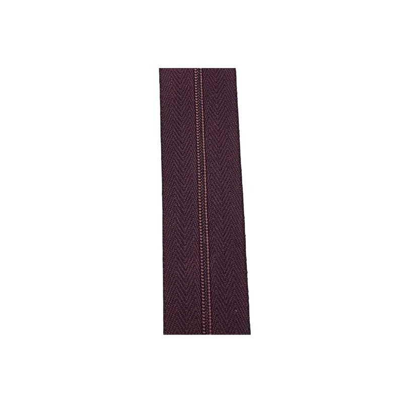 #2.5 Burgundy, YKK Coil Chain Zipper Tape, Nylon, #2.5C-W-BURG