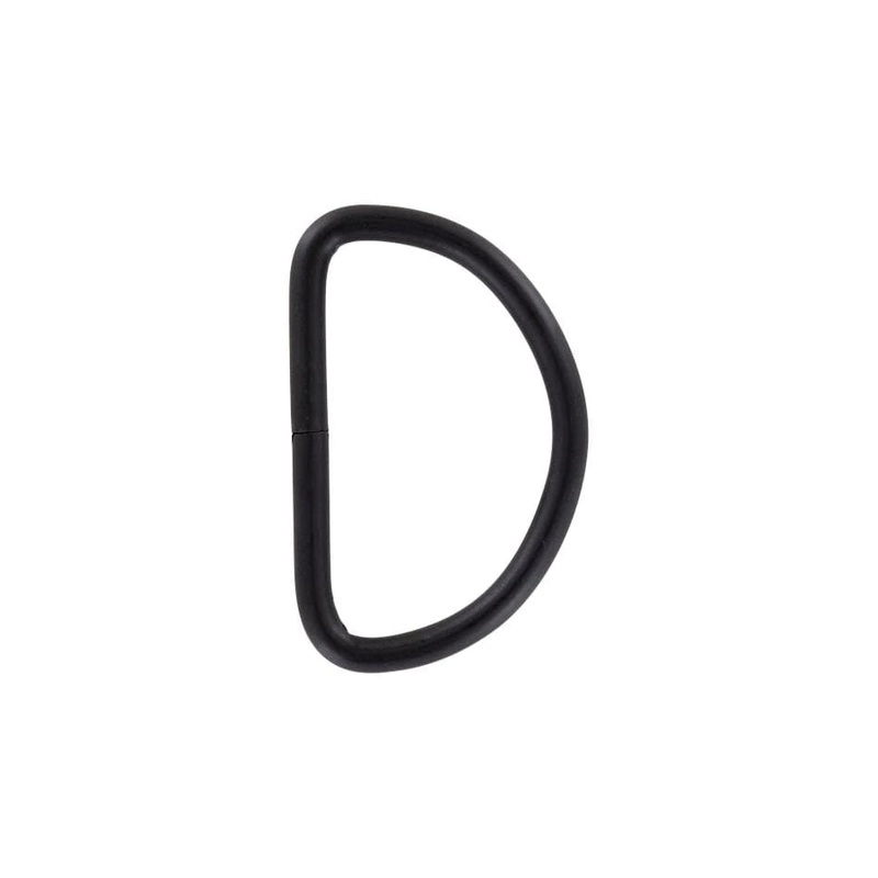 2″ Matte Black, Welded D Ring, Steel, #P-2072-BLK