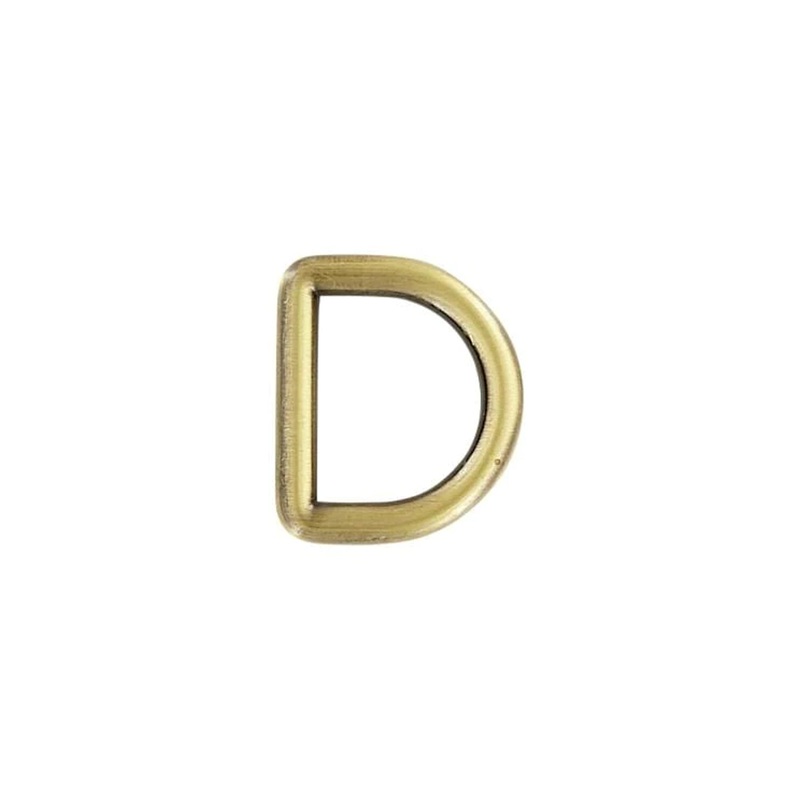 3/4″ Antique Brass, Cast D-Ring, Zinc Alloy, #P-3151-ANTB