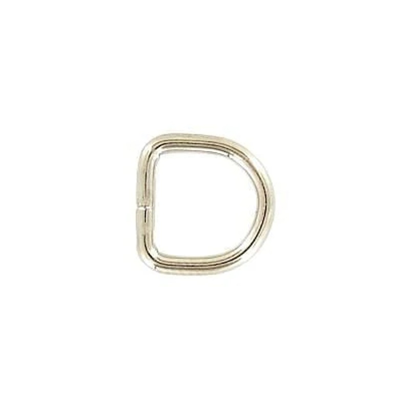 3/8″ Nickel, Welded D Ring, Steel, #P-2227-NP