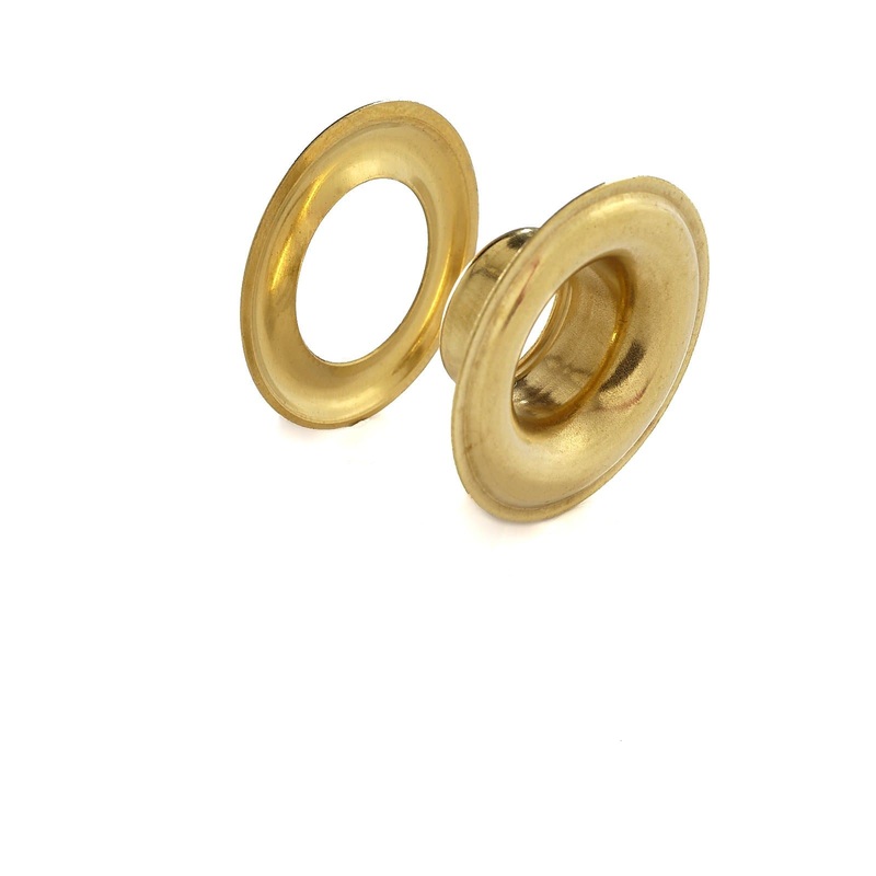 #3 Brass, Grommet with Washer, Solid Brass, #GROM-3-SB