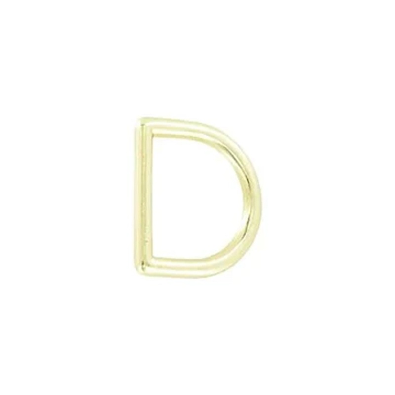 7/8″ Shiny Gold, Solid D Ring, Zinc Alloy, #D-304-BP