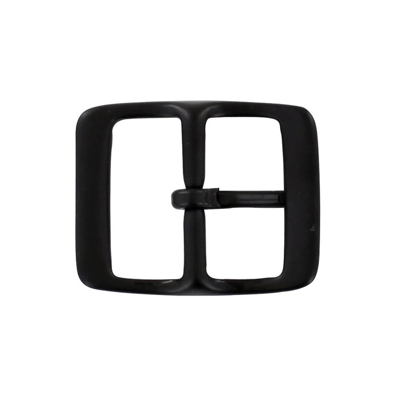 1 1/4″ Black, Center Bar Buckle, Solid Brass, #C-1343-BLK