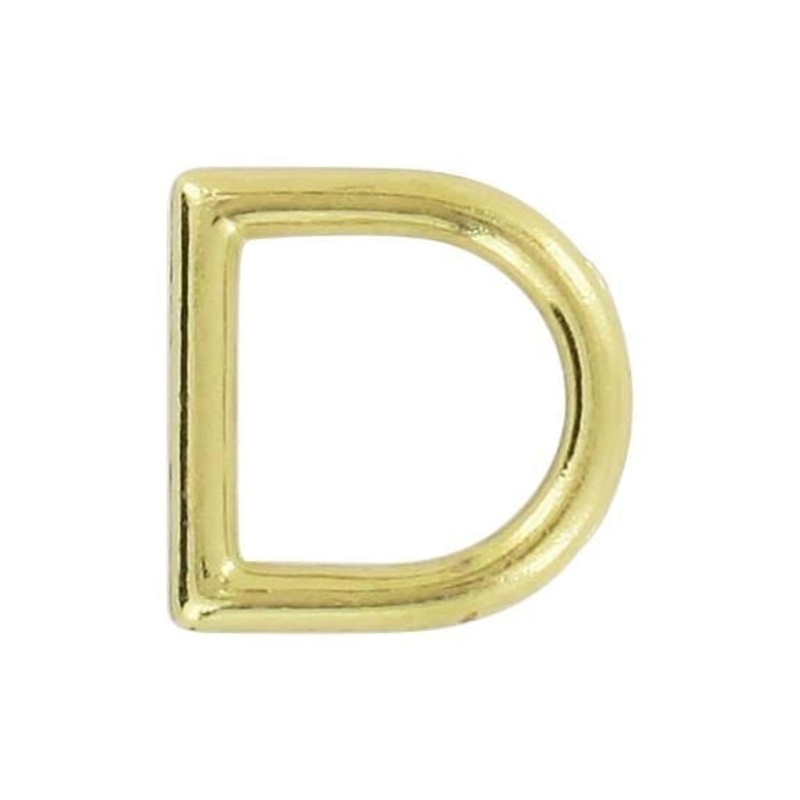 1/2″ Shiny Brass, Cast D-Ring, Zinc Alloy, #D-301-BP