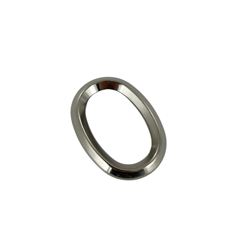 1 3/16″ Nickel, Solid Beveled Oval Ring, Zinc Alloy, #P-2870-NIC