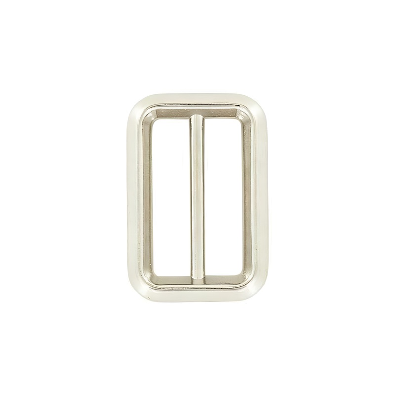 1 3/16″ Shiny Nickel, Beveled Double Loop, Zinc Alloy, #P-2895-NIC