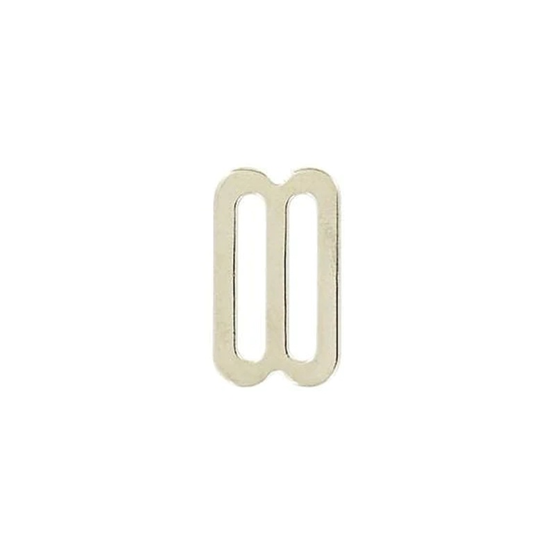 1″ Nickel, Flat Stamped Double Loop, Tri Bar Slide, Steel, #C-24-1-NP