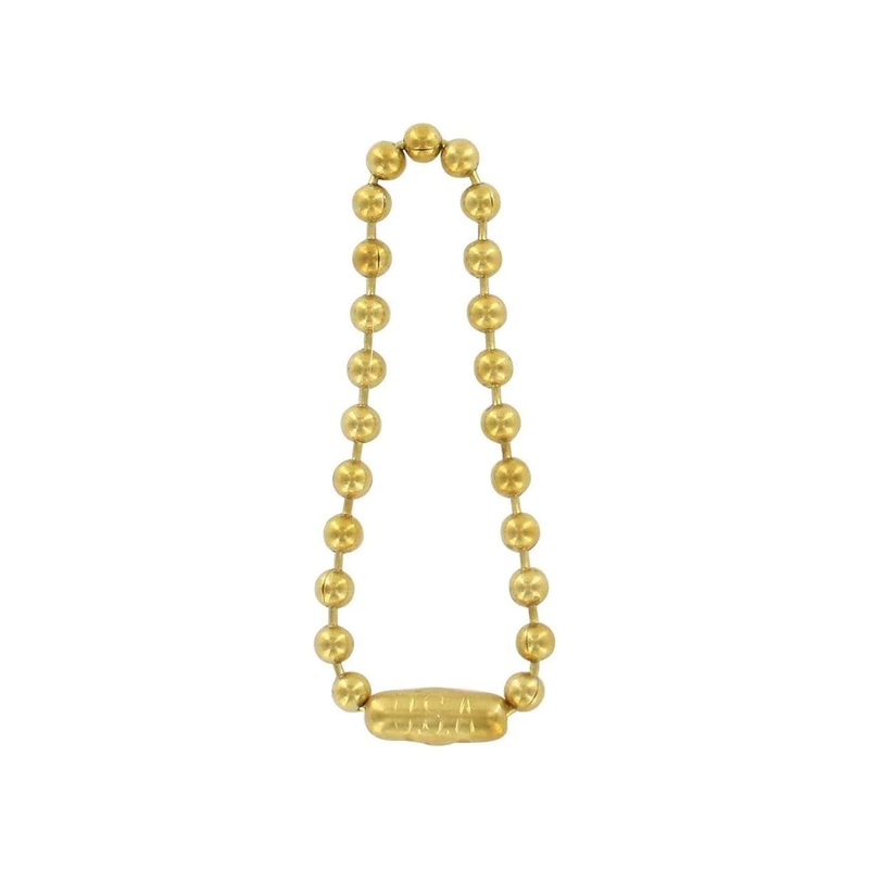 4 1/2″ Brass, Beaded Key Chain, Steel, #BKC-4-1-2-BP
