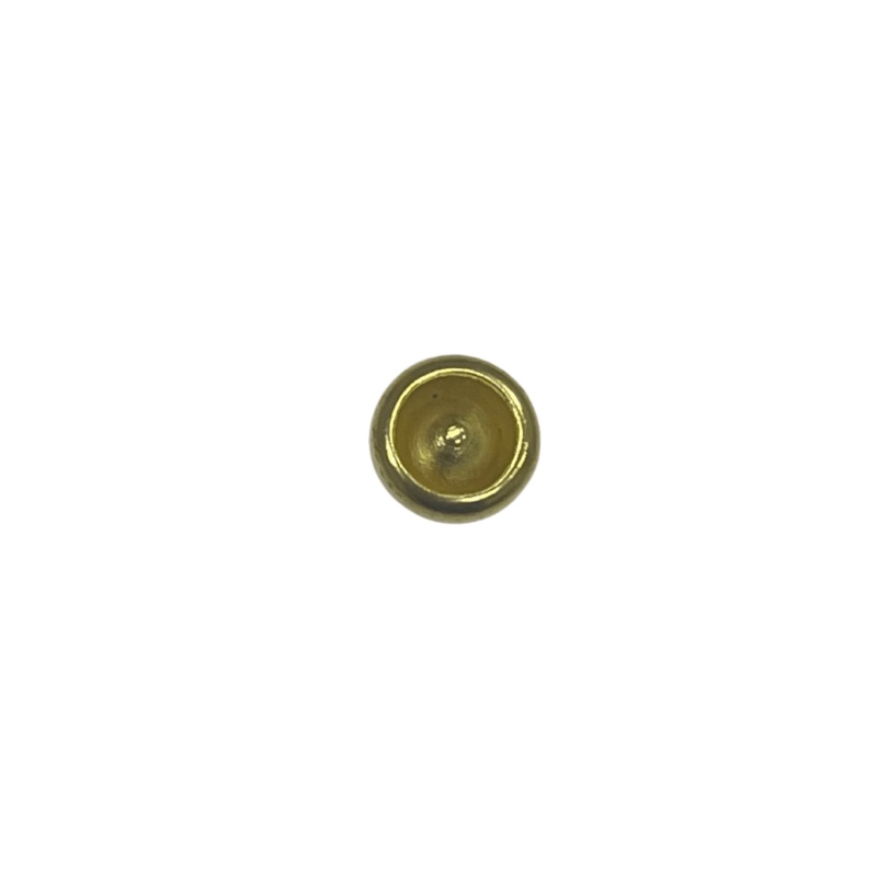 8.4mm Brass Plate, Seamed Rivet Cap, Steel, #HM-CAP-BP