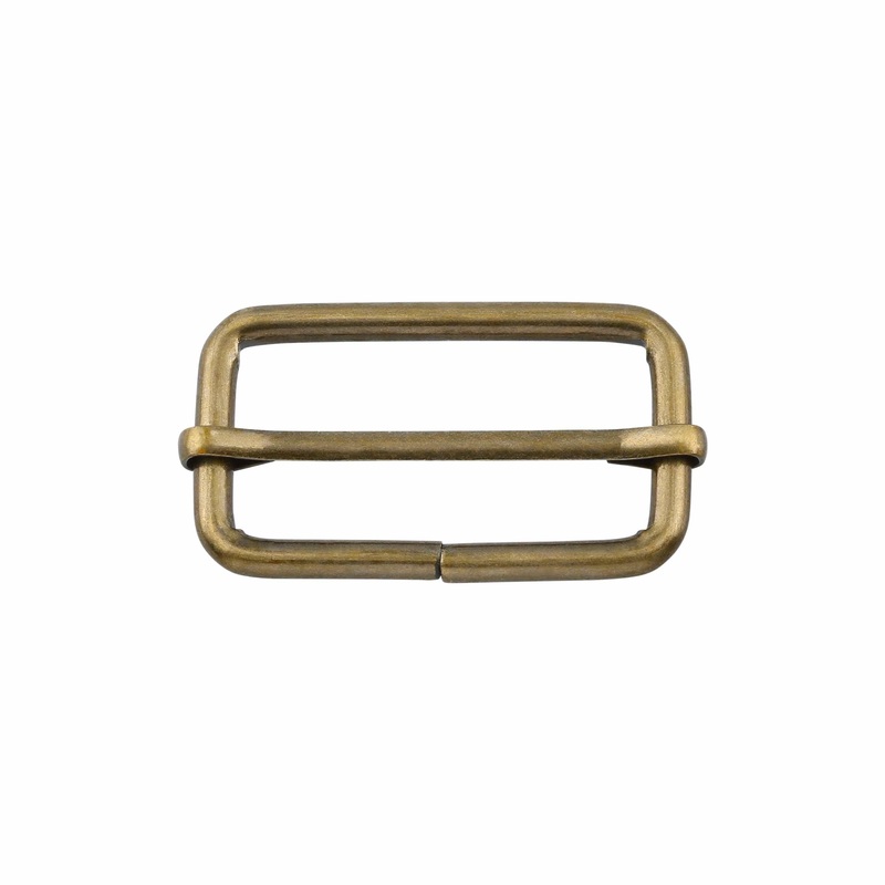 1 1/2″ Antique Brass, Adjustable Strap Slide, Steel, #C-1662-ANTB