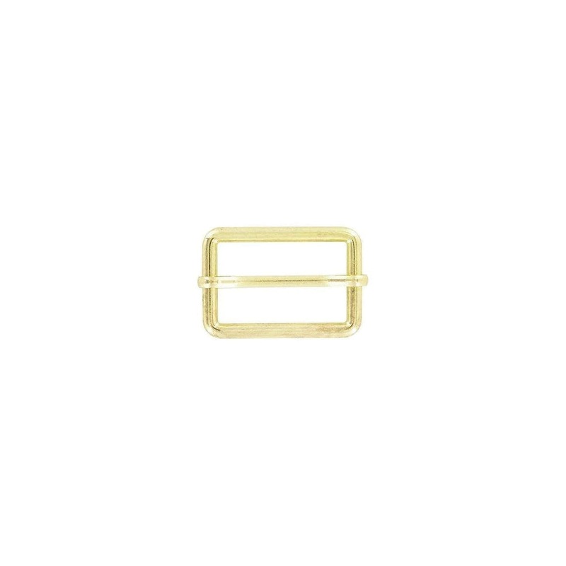 1 1/2″ Brass, Cast Adjustable Strap Slide, Zinc Alloy, #C-2111-BRS