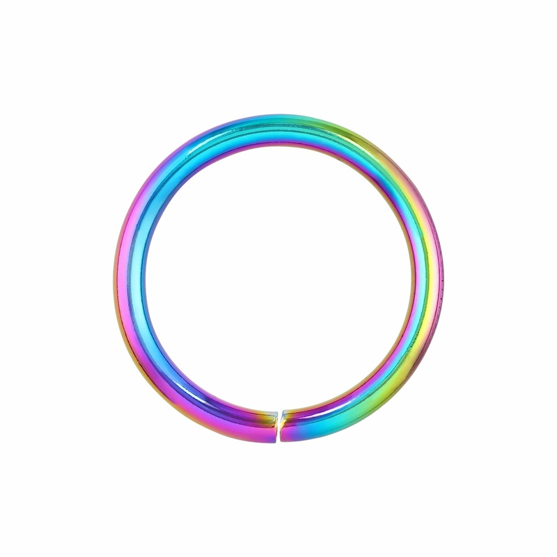 1 1/2″ Iridescent Rainbow, Split O-Ring, Zinc Alloy, #D-421-38-IR