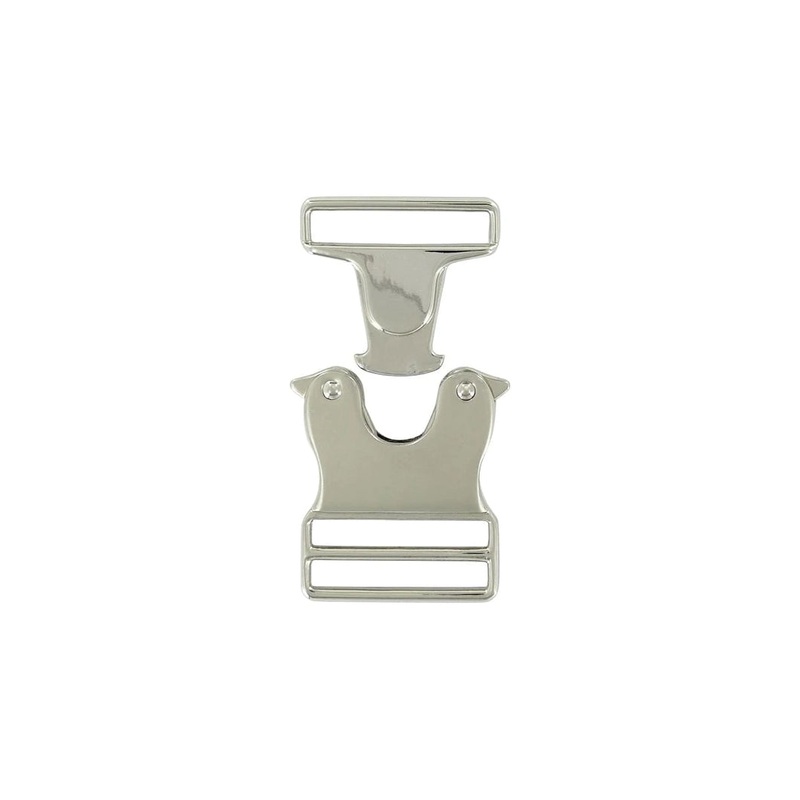 1 1/2″ Nickel, Side Release Buckle, Zinc Alloy, #C-2072-NIC