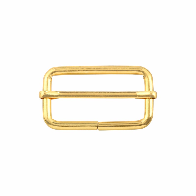 1 1/2″ Shiny Gold, Adjustable Strap Slide, Steel, #C-1662-GOLD