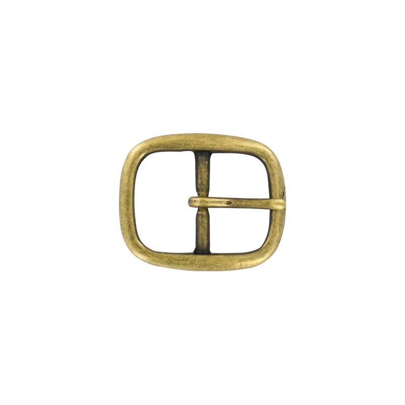 1 1/4″ Antique Brass, Center Bar Buckle, Solid Brass, #C-1341-ANTB