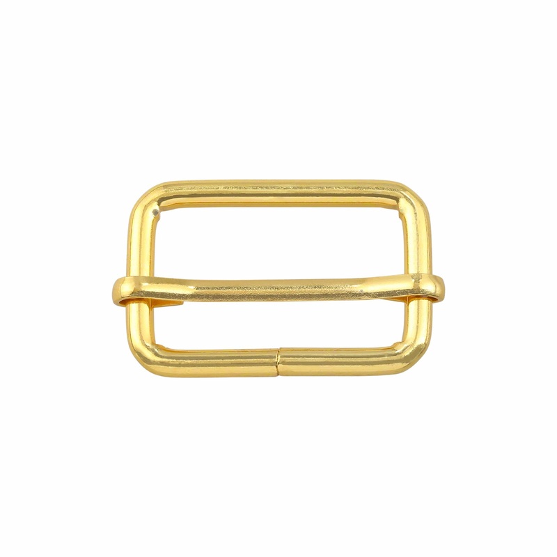 1 1/4″ Shiny Gold, Adjustable Strap Slide, Steel, #C-1661-GOLD