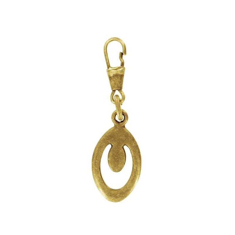 1 7/8″ Gold, Zipper Pull, Steel, #ZP-31-GOLD