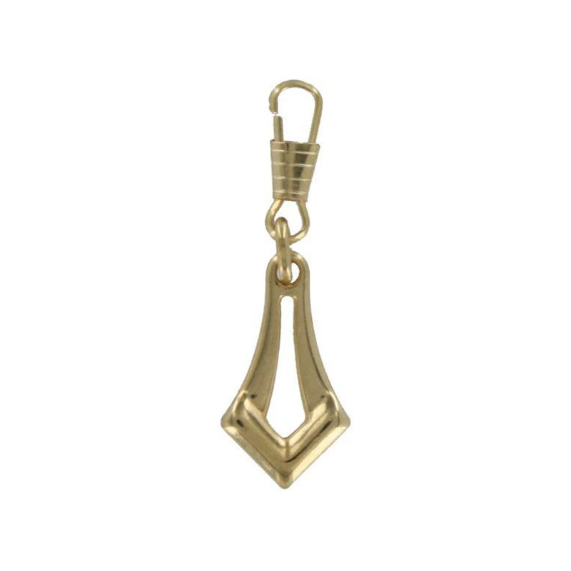 1 7/8″ Shiny Gold, Handbag Zipper Pull Tag, Steel-PK5, #ZP-22-GOLD