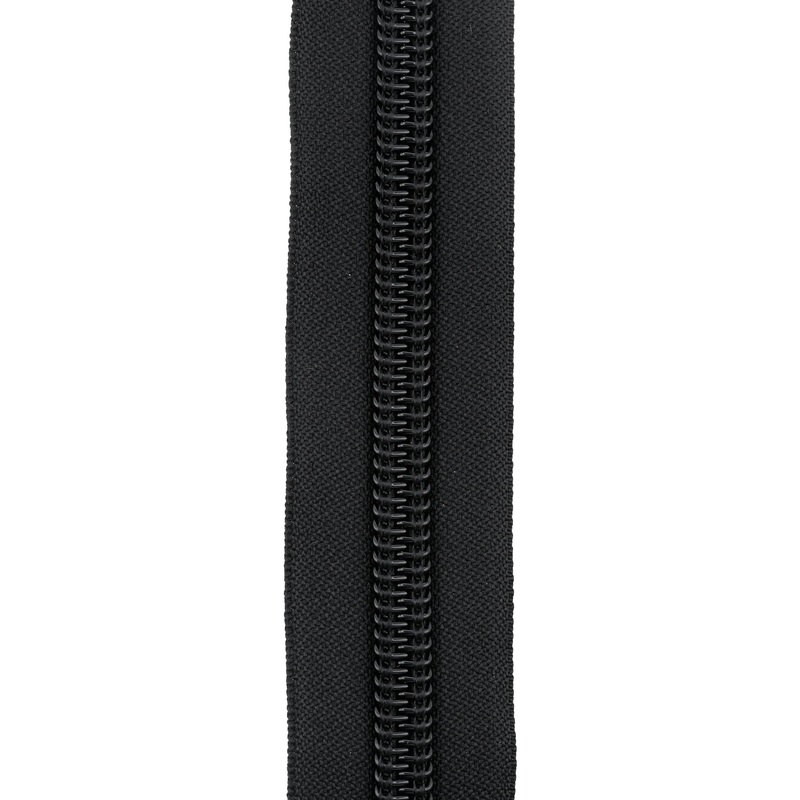 #10 Black, YKK Coil Chain Zipper Tape, Nylon, #10C-BLK