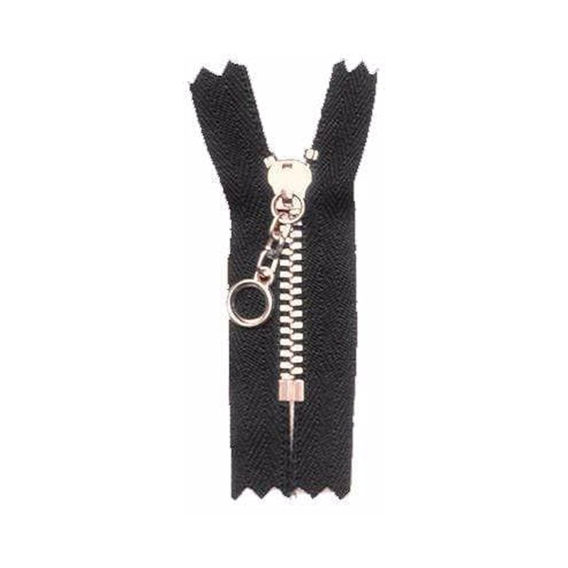 #3 Metal, Black 14″ YKK Closed End Handbag Zipper with Brass Teeth, #451-14-BLK