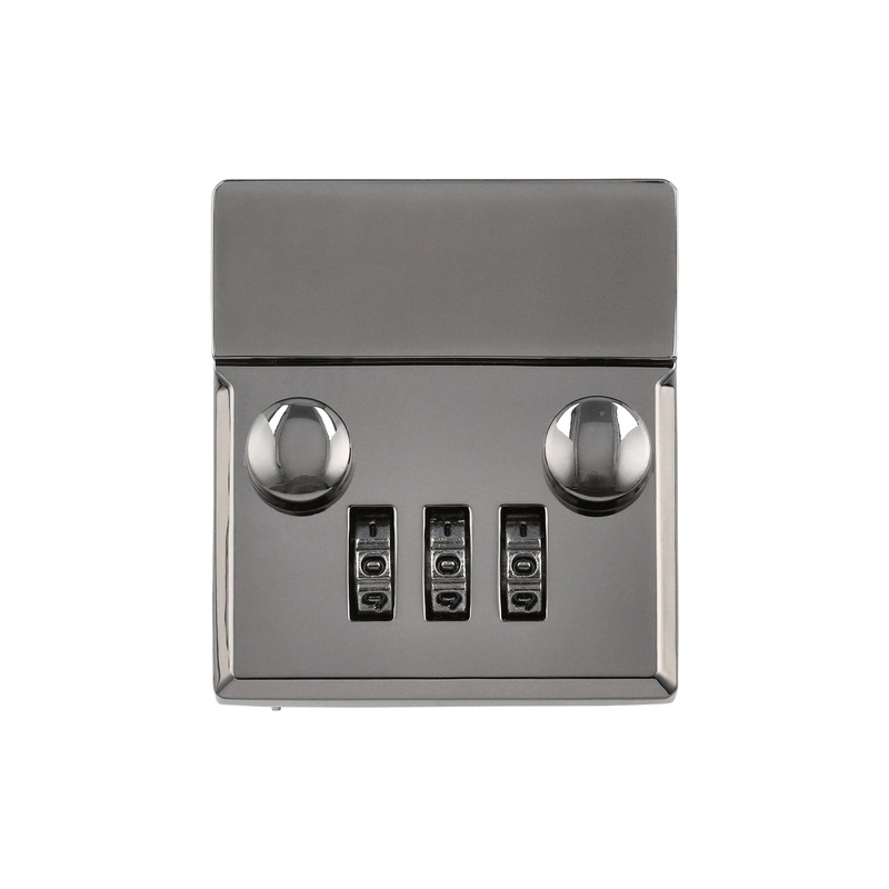 1 3/4″ Shiny Gunmetal, Combination Lock, Zinc Alloy, #L-3617-GUNM