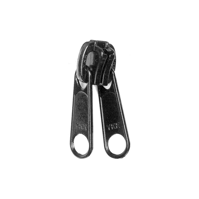 #10 Black, YKK Vislon Long Tab Reversible Slider, Zinc Alloy, #10V-1-BLK