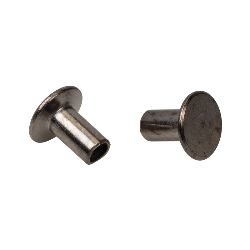100-Pack of #104 Tubular Rivets, Antique Nickel 4/16″