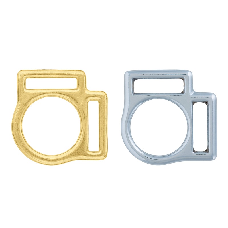 #369 2-Sided Halter Square 5/8″ Chrome Over Brass