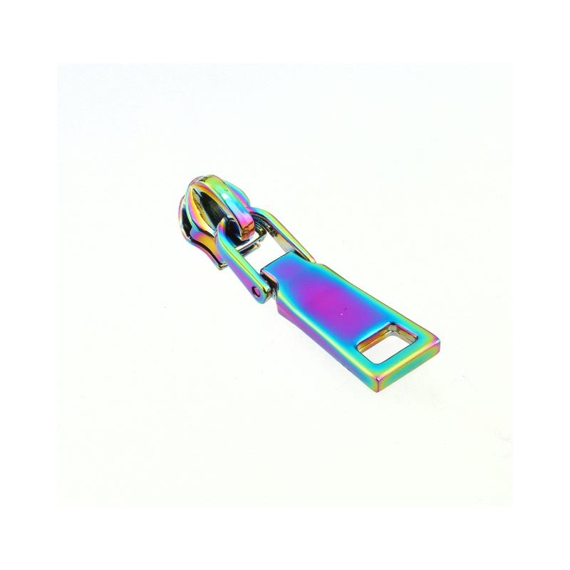 #5 Rainbow, Nylon Coil Zipper Slider, Zinc Alloy, #ZS-5C-IR