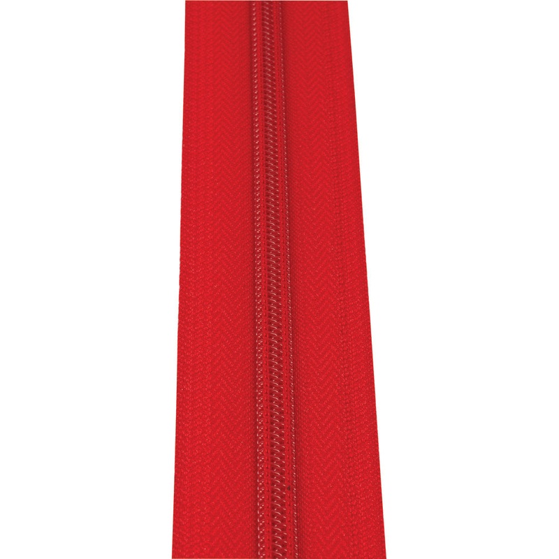 #5 Red, YKK Coil Zipper Tape, Nylon, #5CN-RED