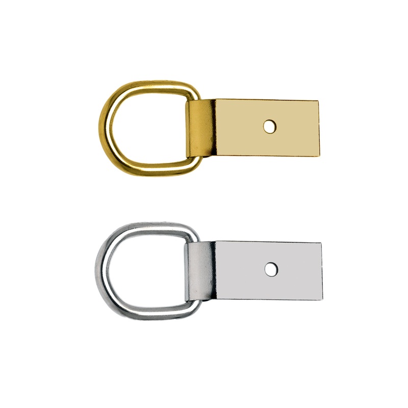 Heavy Roping Saddle D-Ring with Clip, 1″ Brass Plated
