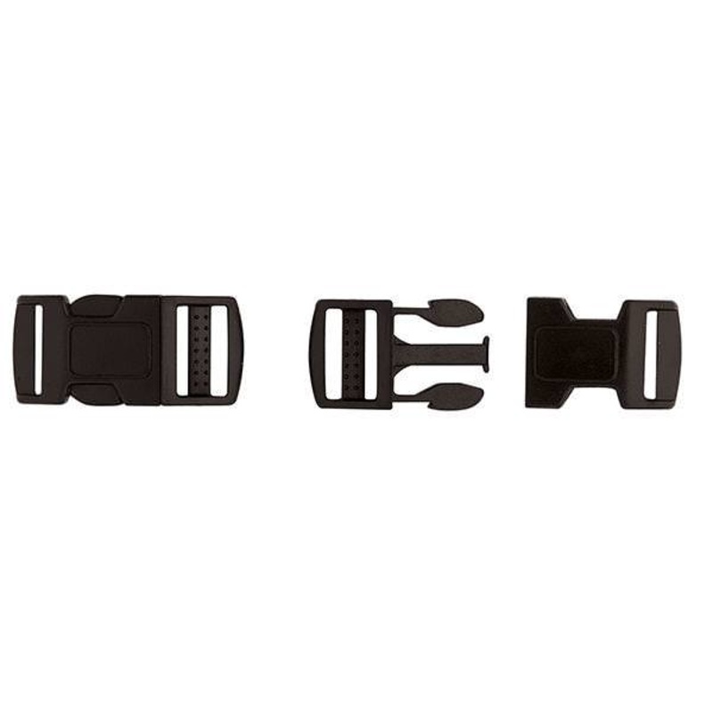 SRC Contoured Side Release Buckle, Plastic, Black 5/8″