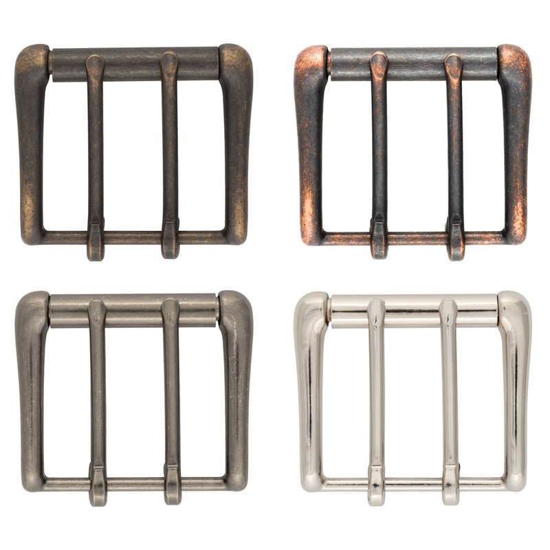 #1555 2-Tongue Roller Buckles 1-1/2″ Antique Brass