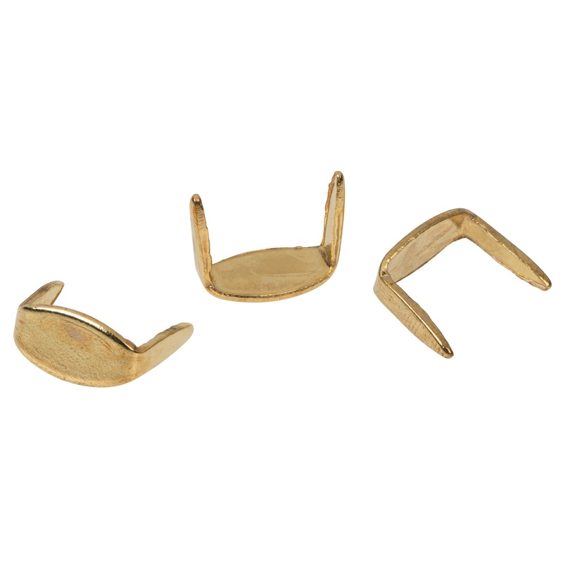 #15S4 Loop Staples Brass Plated