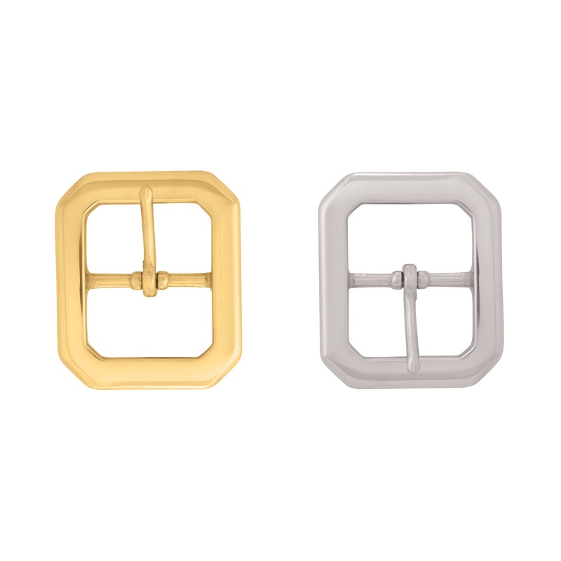 #1900 Clipped Corner Buckle 1-1/2″ Nickel Over Brass