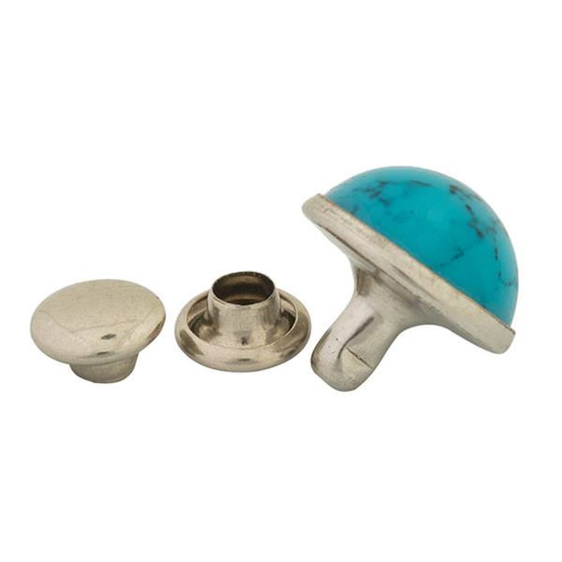 Synthetic Turquoise Rivets 7 mm