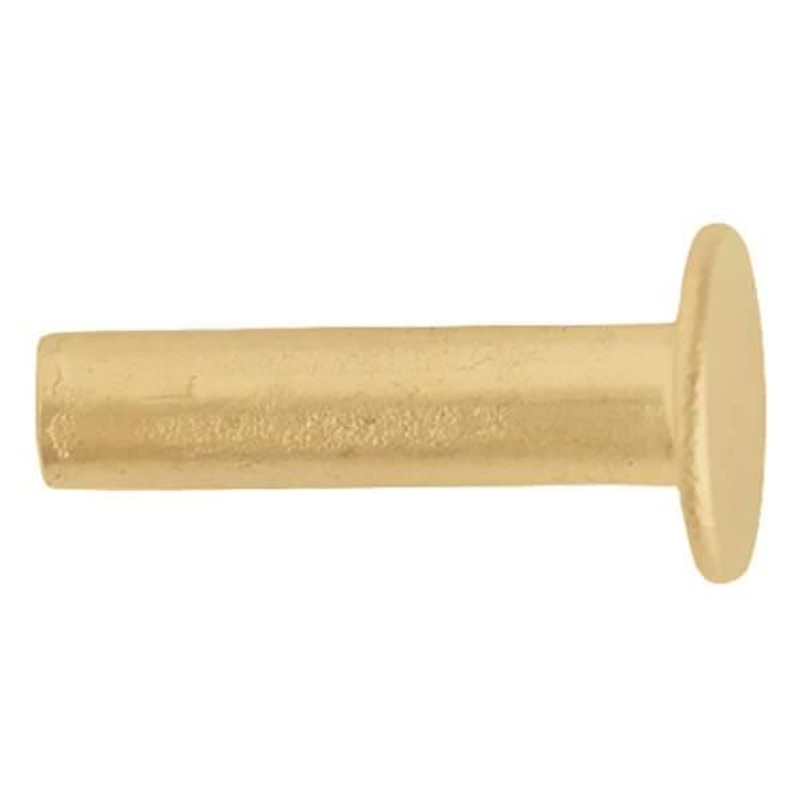 100-Pack of #104 Tubular Rivets, Brass Plated 4/16″